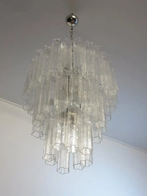 Murano Glass Chandelier – 48 tubes – Transparent