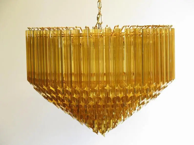 Murano Glass Chandelier – 265 prisms – Amber