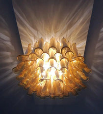 Murano Glass Chandelier – 64 petals – Caramel