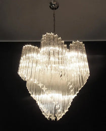 Murano Glass Chandelier – Viennetta -114 prims – Transparent