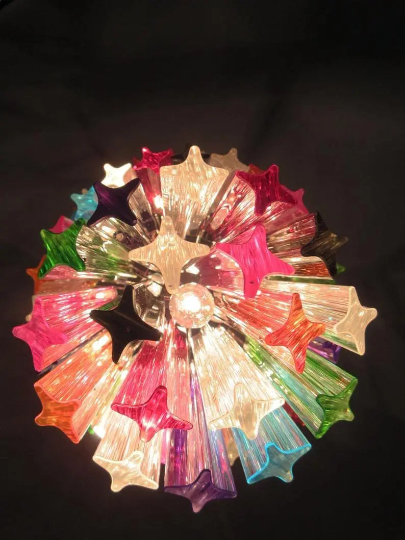 Murano Glass Chandelier – 111 prisms – Multi