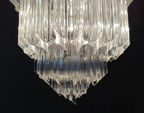 Murano Glass Chandelier – 112 prisms – Transparent
