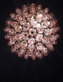 Murano Chandelier – Poliedri -140 glass – Pink