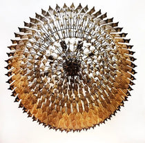Murano Glass Chandelier – Triedri – 391 prisms – Amber