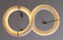 Glacera Designer Inspired Alabaster Chandelier Light For Living Room 35'' 55'' 56'' 70'' 96''W