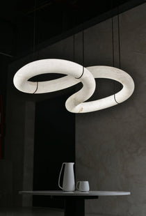 Glacera Designer Inspired Alabaster Chandelier Light For Living Room 35'' 55'' 56'' 70'' 96''W
