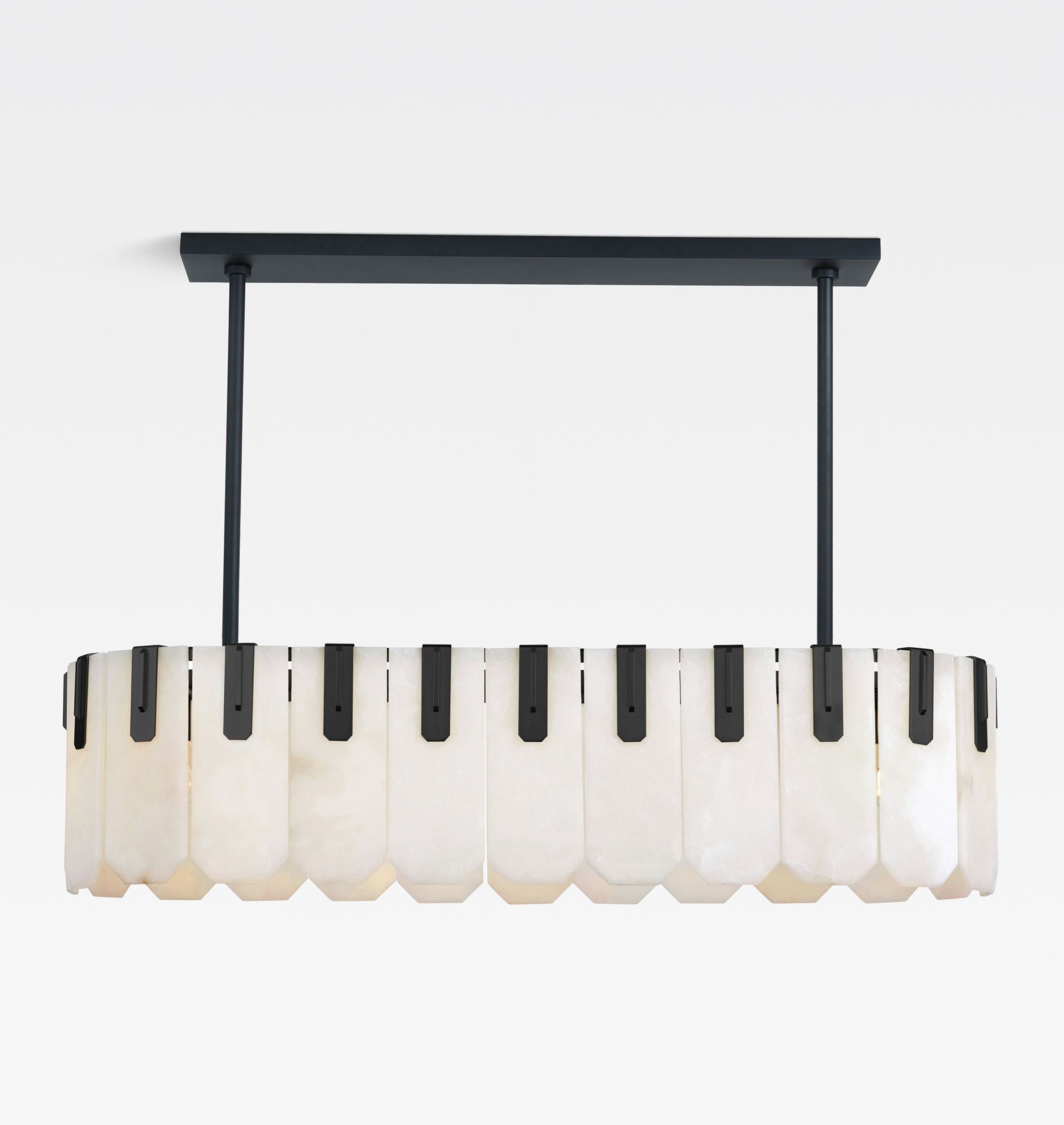 Nadia Alabaster Linear Chandelier 42" Width Secondary image
