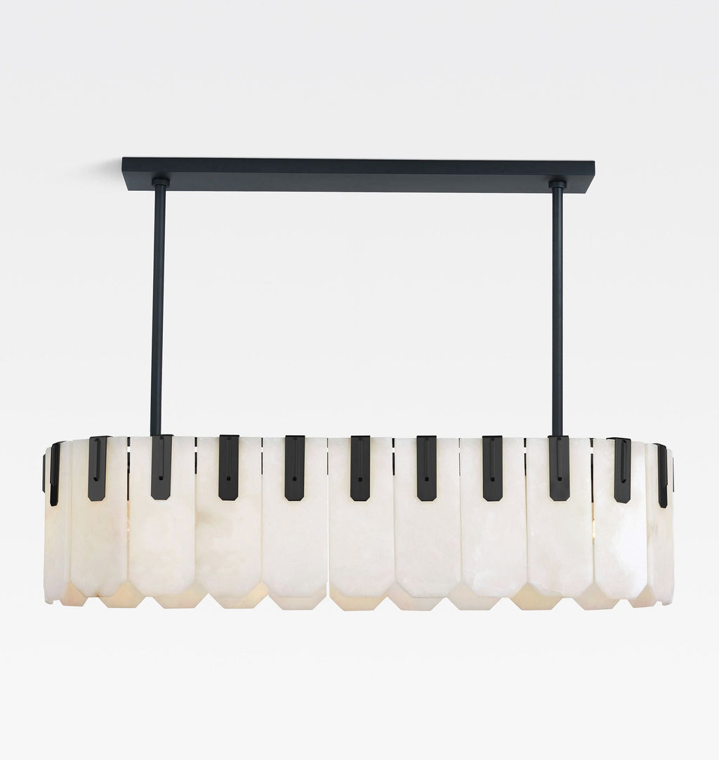 Nadia Alabaster Linear Chandelier 42" Width