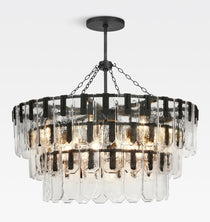Nadia Glass Chandelier 30" 41"