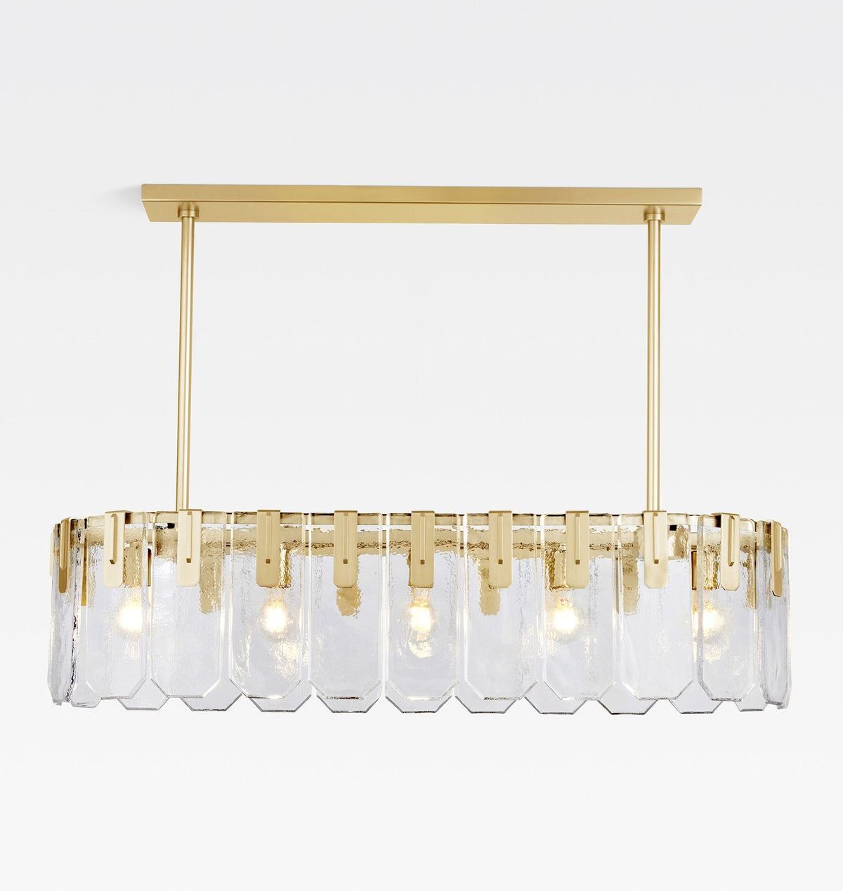 Nadia Glass Linear Chandelier 42" Width Main image