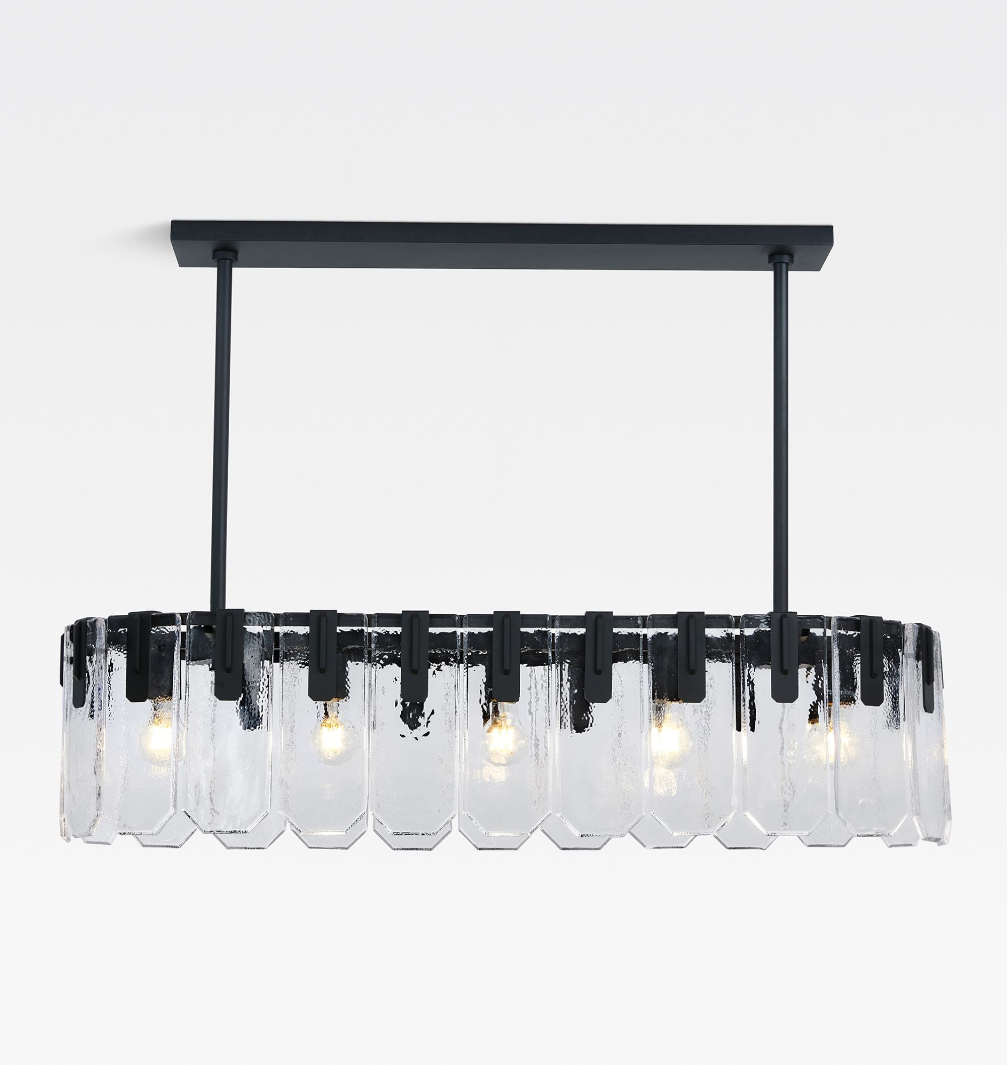 Nadia Glass Linear Chandelier 42" Width Secondary image