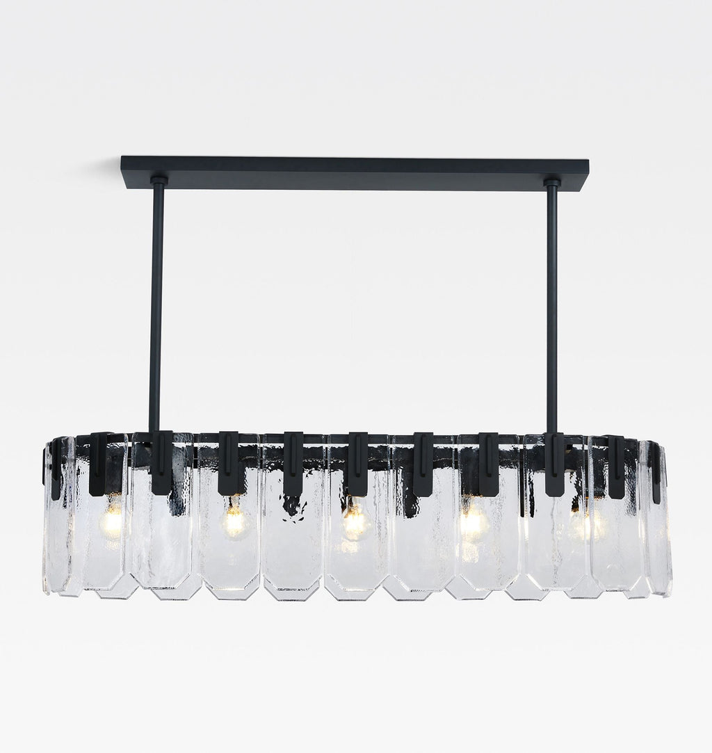 Nadia Glass Linear Chandelier 42" Width
