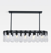 Nadia Glass Linear Chandelier 42" Width