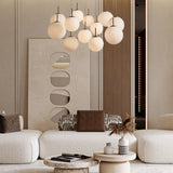 Contemporary Casen Glass Round Chandelier 20"28"34"43" - CasaraHouse