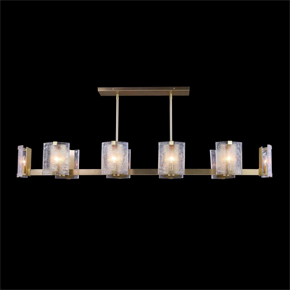 Claritas Ten-Light Horizontal Chandelier, Brass Main image