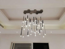 Brillia Round Two-Tone Tubular Pendant Light Chandelier