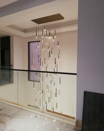 Bellini Square Tubular Pendant Light Chandelier