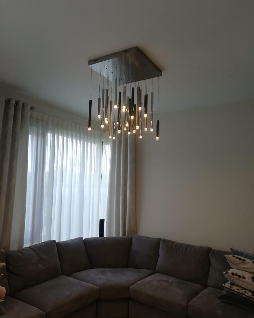 Bellini Square Tubular Pendant Light Chandelier