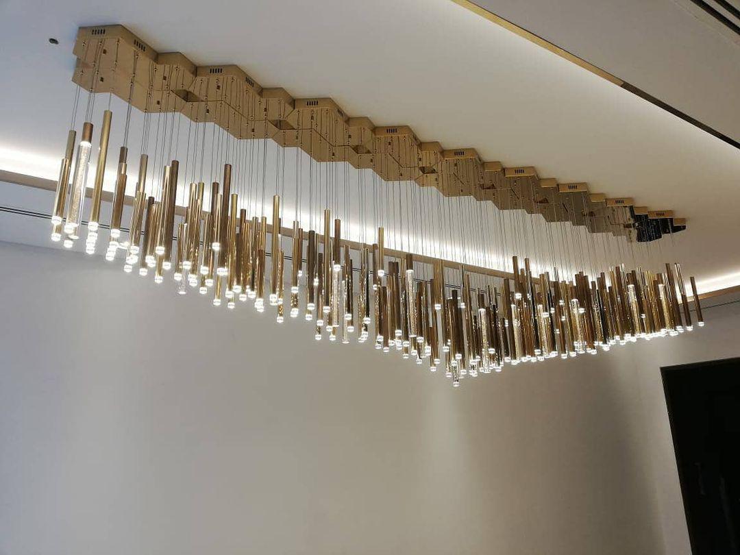 Bellini Square Tubular Pendant Light Chandelier