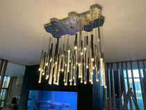 Bellini Square Tubular Pendant Light Chandelier