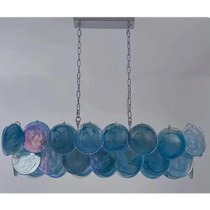 STELLA IRIDESCENT COPPER GLASS CHANDELIER 35.4" 47.2"W