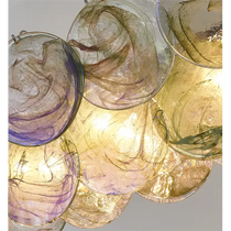 STELLA IRIDESCENT COPPER GLASS CHANDELIER 35.4" 47.2"W
