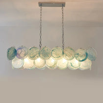 STELLA IRIDESCENT COPPER GLASS CHANDELIER 35.4" 47.2"W