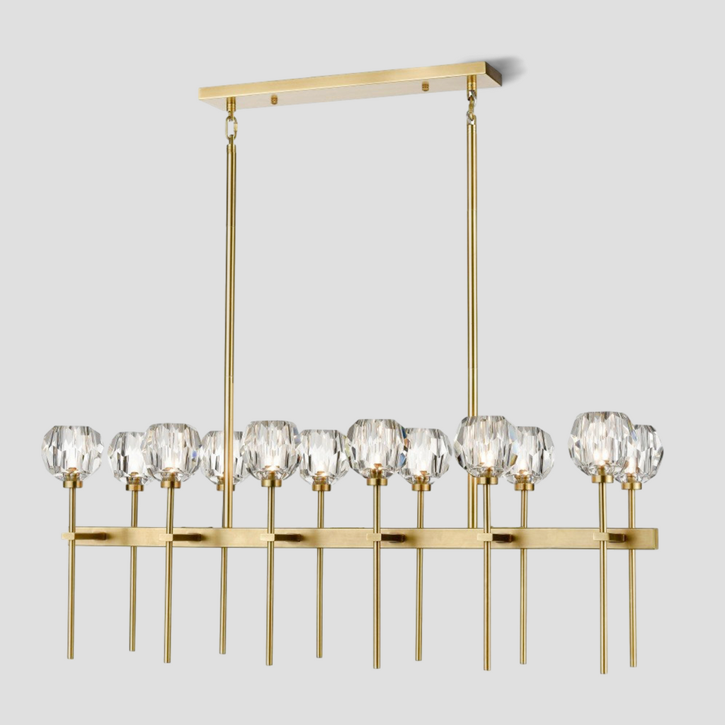 Mitchell Clear Glass Linear Chandelier
