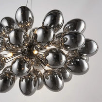 NOIRA BLACK GRAPE GLASS CHANDELIER 15.9" 23.6" 31.5"D