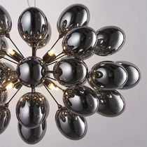 NOIRA BLACK GRAPE GLASS CHANDELIER 15.9" 23.6" 31.5"D