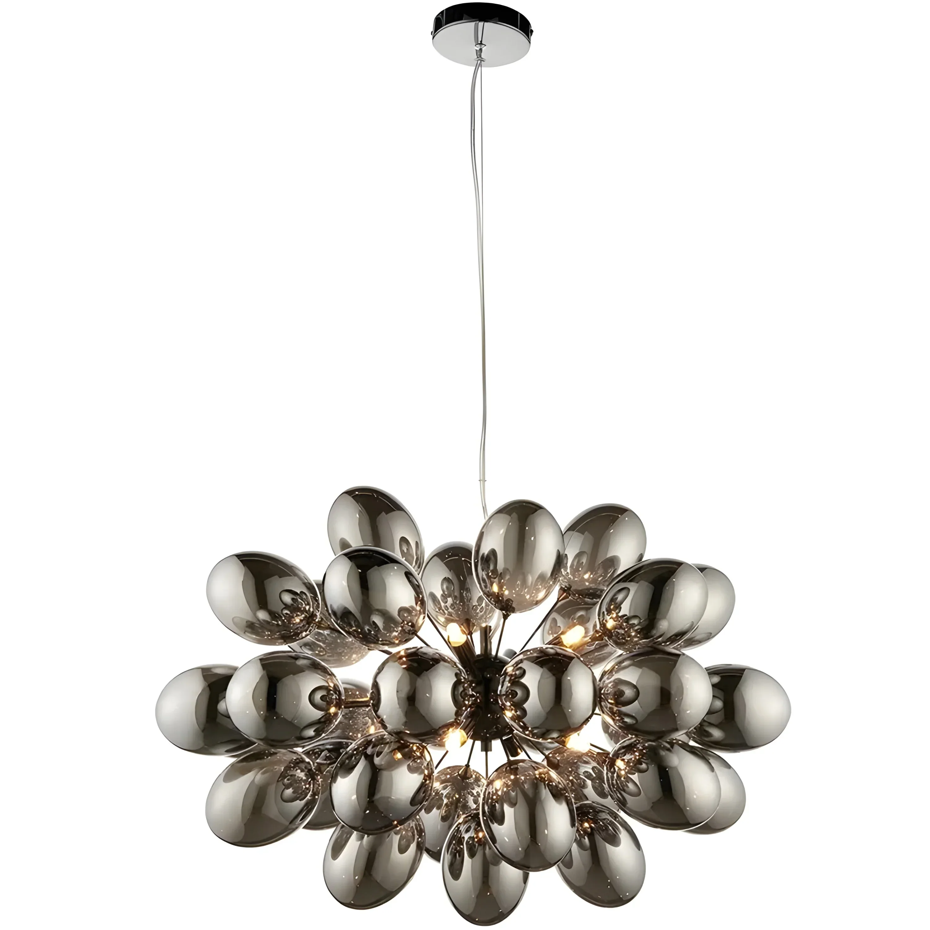 NOIRA BLACK GRAPE GLASS CHANDELIER 15.9" 23.6" 31.5"D Secondary image