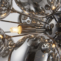 NOIRA BLACK GRAPE GLASS CHANDELIER 15.9" 23.6" 31.5"D