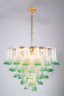 Murano Glass Mid Century Petal Chandelier