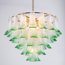Murano Glass Mid Century Petal Chandelier