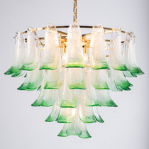 Murano Glass Mid Century Petal Chandelier