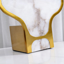 SERICA MODERN ALABASTER BRASS TABLE LAMP 21.6"H