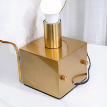 SERICA MODERN ALABASTER BRASS TABLE LAMP 21.6"H