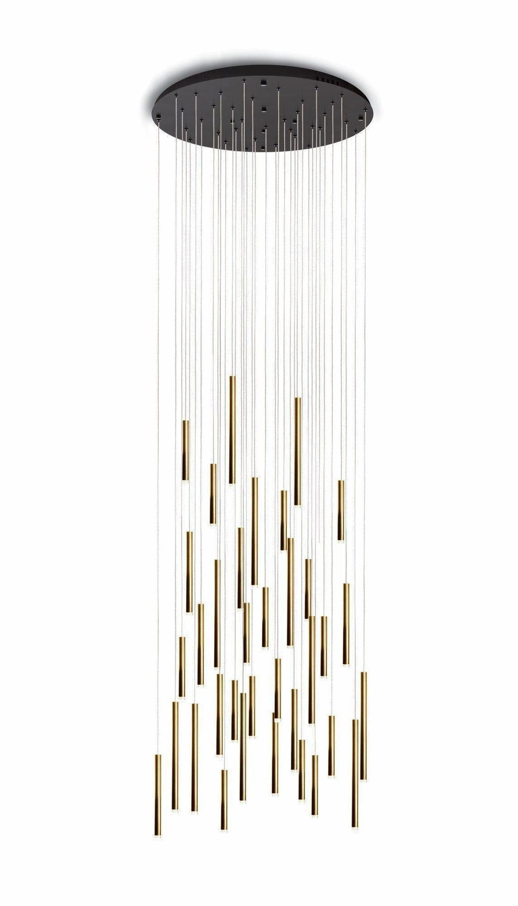 Bellini Round Metal Tubular Pendant Light Chandelier