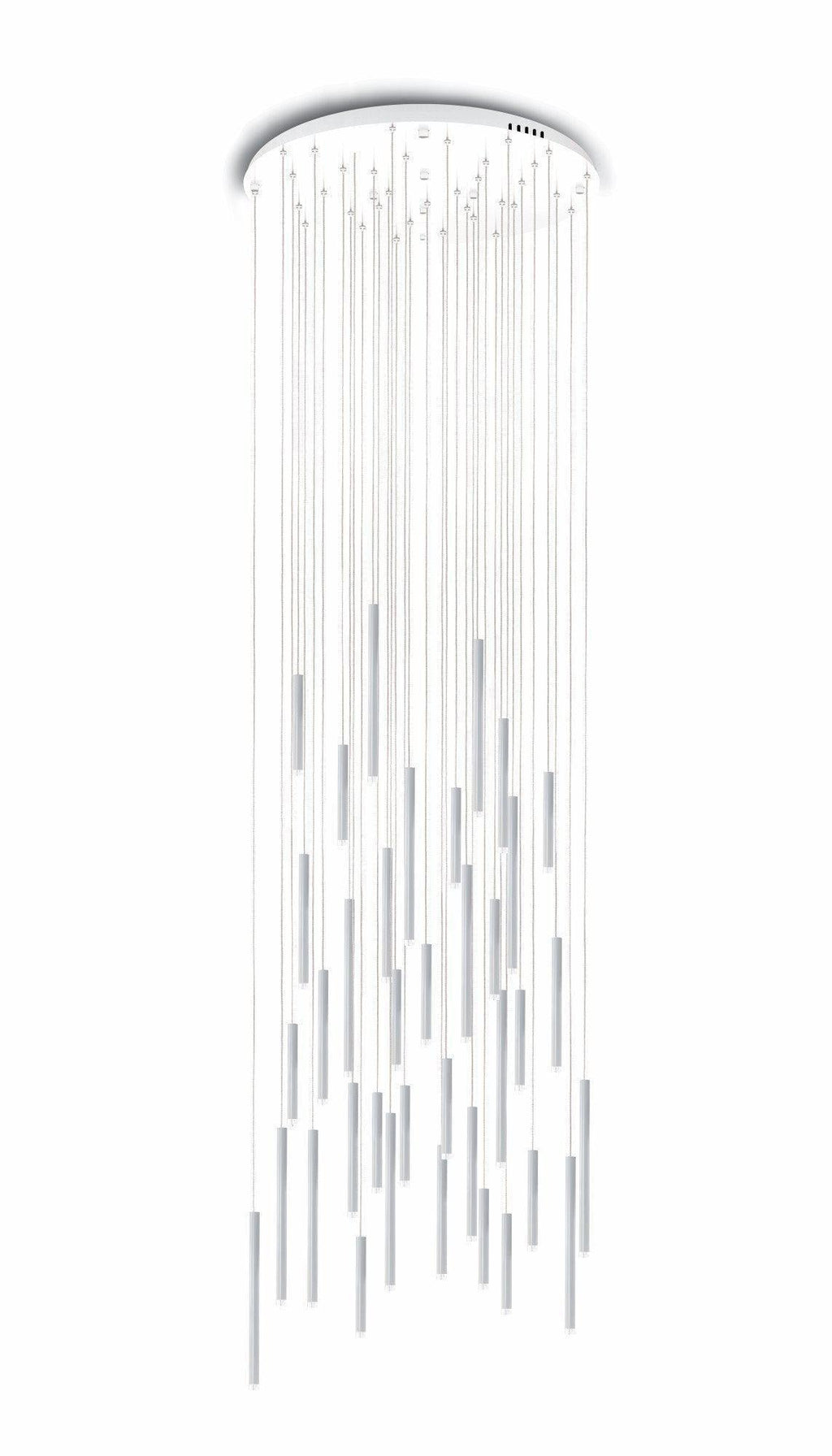 Bellini Round Metal Tubular Pendant Light Chandelier