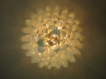 Murano Glass Chandelier – 85 petals – White/Transparent