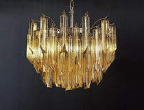 Murano Glass Chandelier – 107 prisms – Yellow