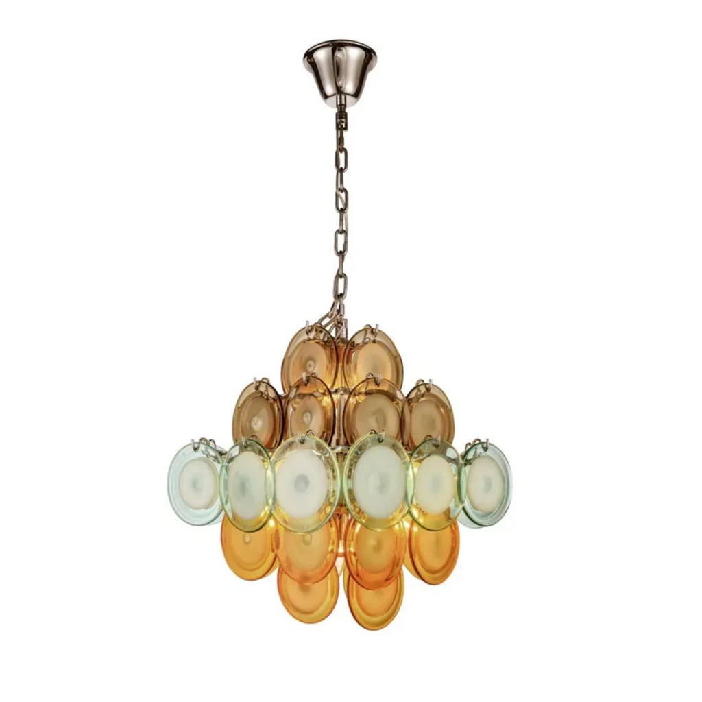 MOLTEN MURANO ROUND GLASS CHANDELIER 23.6" 32.3" 39"D 39" 47"L
