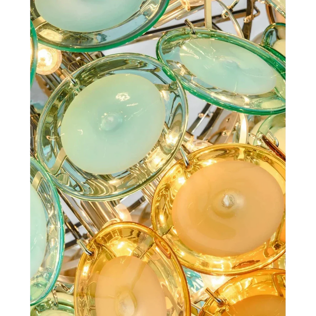 MOLTEN MURANO ROUND GLASS CHANDELIER 23.6" 32.3" 39"D 39" 47"L