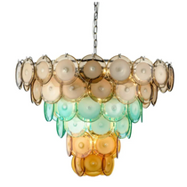 MOLTEN MURANO ROUND GLASS CHANDELIER 23.6" 32.3" 39"D 39" 47"L
