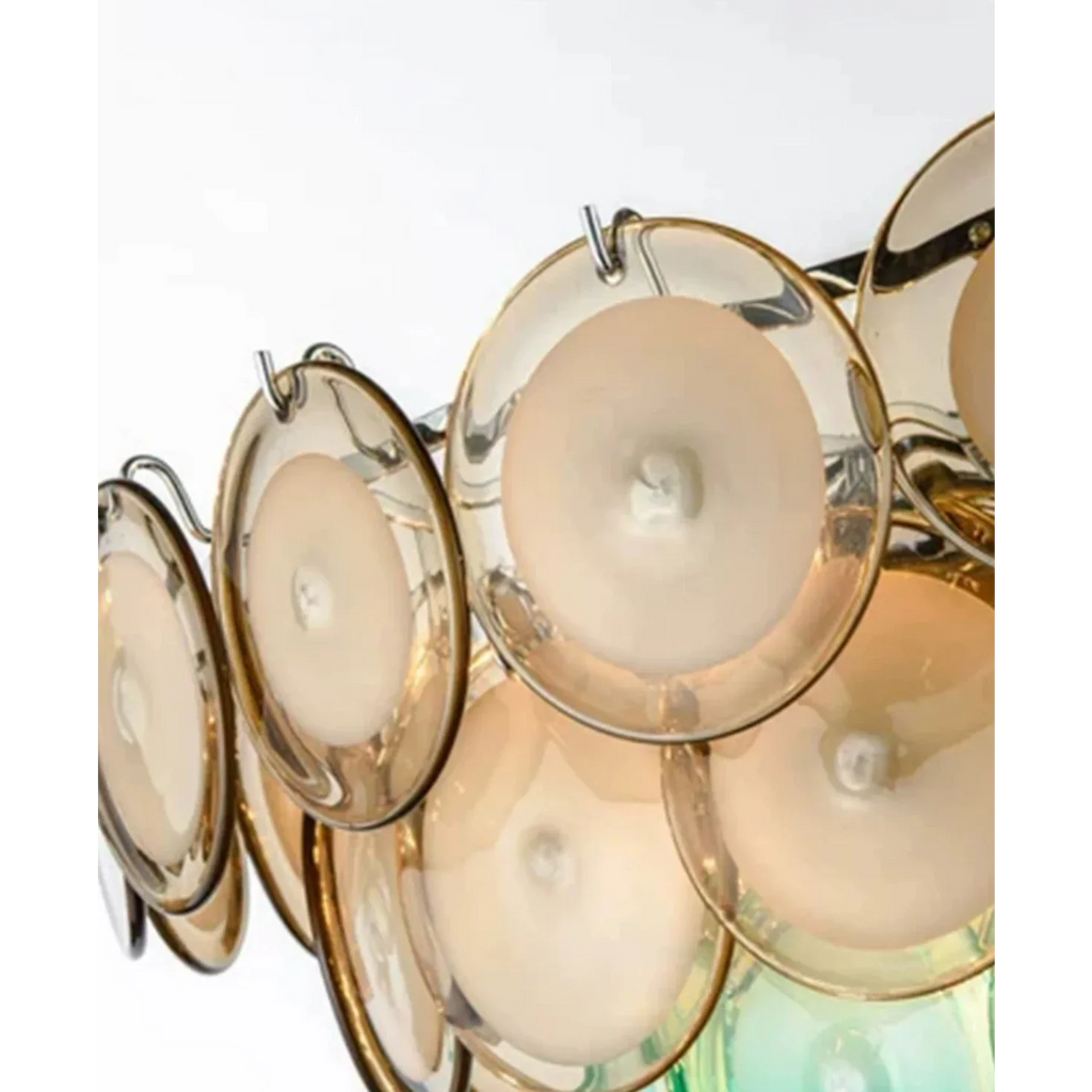 MOLTEN MURANO ROUND GLASS CHANDELIER 23.6" 32.3" 39"D 39" 47"L