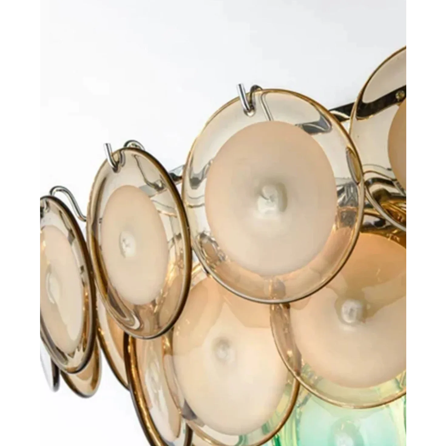 MOLTEN MURANO ROUND GLASS CHANDELIER 23.6" 32.3" 39"D 39" 47"L