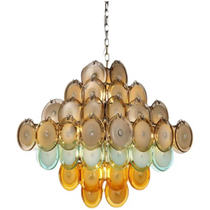 MOLTEN MURANO ROUND GLASS CHANDELIER 23.6" 32.3" 39"D 39" 47"L