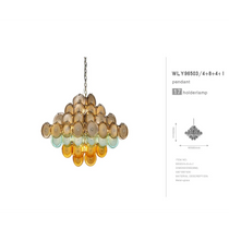 MOLTEN MURANO ROUND GLASS CHANDELIER 23.6" 32.3" 39"D 39" 47"L