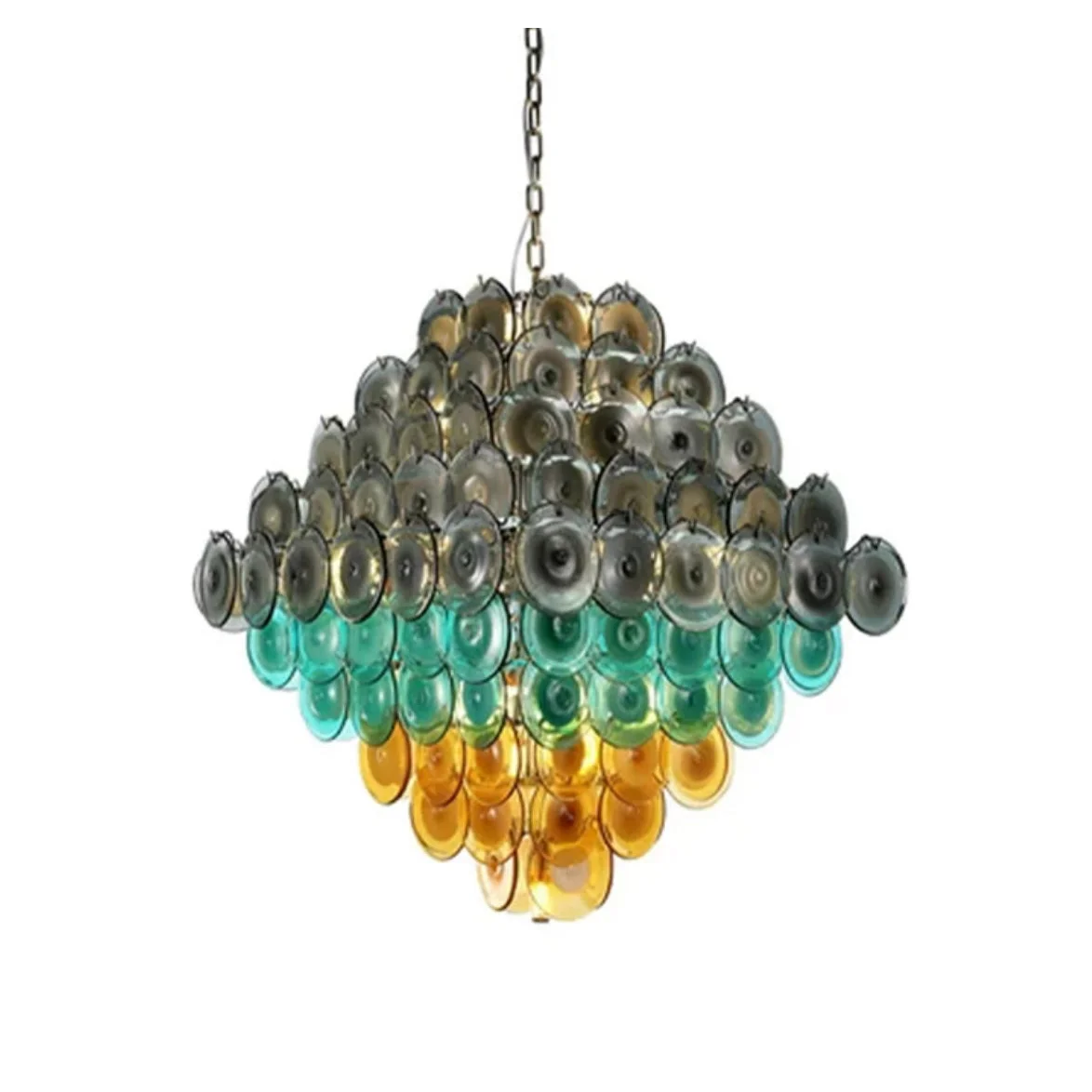 MOLTEN MURANO ROUND GLASS CHANDELIER 23.6" 32.3" 39"D 39" 47"L