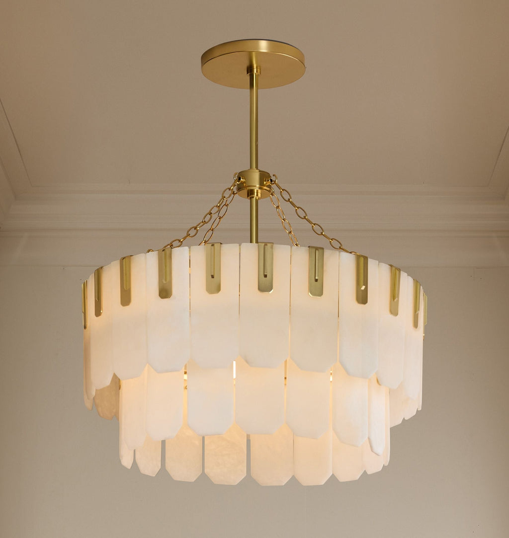 Nadia Alabaster Chandelier 30" 41"